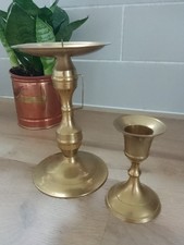 Two Vintage Brass Candlesticks