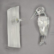 Swarovski Crystal SCS 1988 Caring and Sharing Woodpeckers 4" Tall - Colored Eyes
