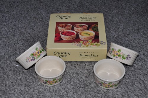 Vintage country lane ramekins - country,