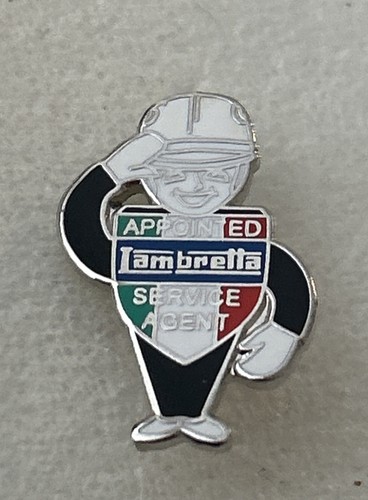 Lambretta man enamel badge - man,