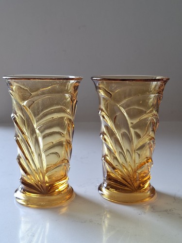 Pair bagley osprey vases - osprey,