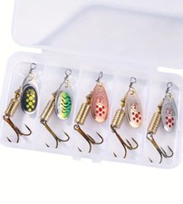 5x Fishing Spinner/mepps Imitation For Pike,perch,trout,salmon,chub