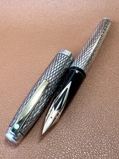 Vintage SHEAFFER Imperial Sterling Silver FP 14K Inlaid Nib w/ Converter