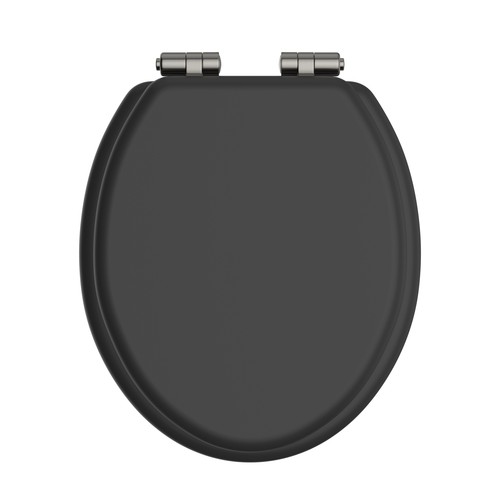 Heritage black toilet seat - black,