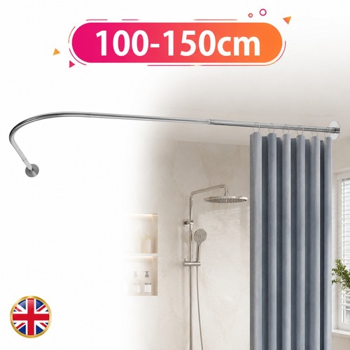 Shaped shower curtain rod - shower,