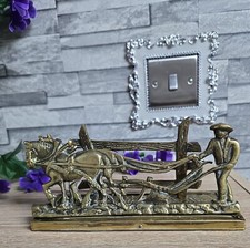 Vintage brass letter holder