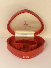 TUDOR Ladies Vintage Watch Presentation Box Storage Box Red and Gold 