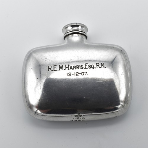 Antique silver plated hip - antique,