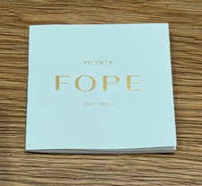 Genuine OEM Fope Jewellery Green Booklet Warranty Guarantee Open Blank Unfilled