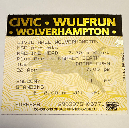 Machine head civic hall - machine,