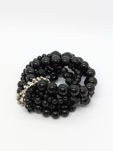 Stack black beaded - of,