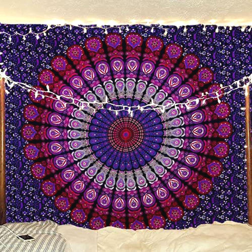Purple tapestry hippie boho - purple,