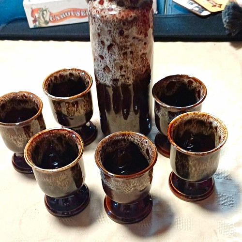 Foster pottery wine jug - , 6