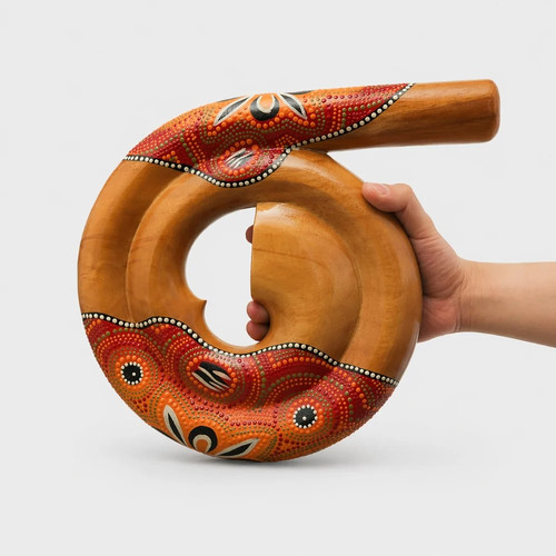 Wooden spiral didgeridoo - wooden,