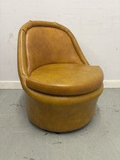 Mid Century Sherborne Tub Chair - Vinyl Cocktail Tub Chair - Retro Vinyl Chair