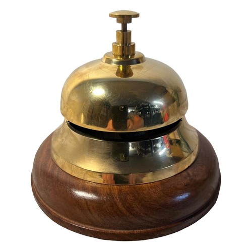 Brass reception desk bell - brass, with
