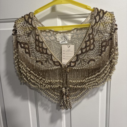 Beaded sequin collar gold - gold, &