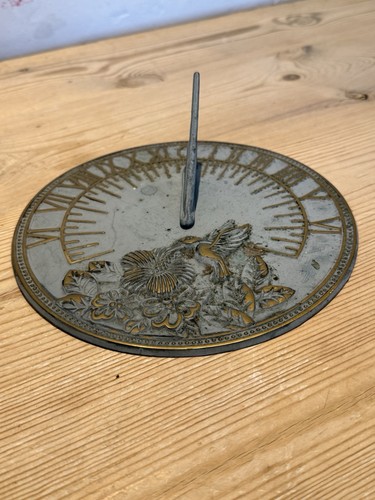 Vintage sundial brass garden - brass,