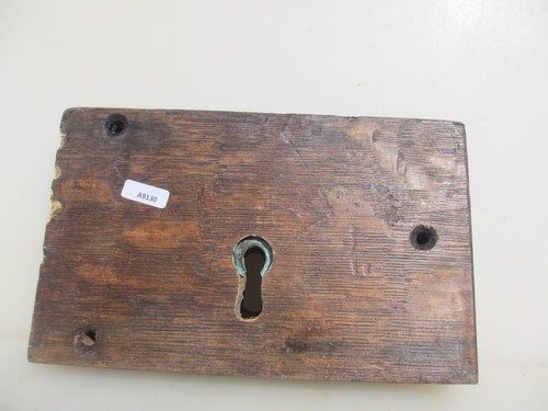 Antique oak lock iron - antique,