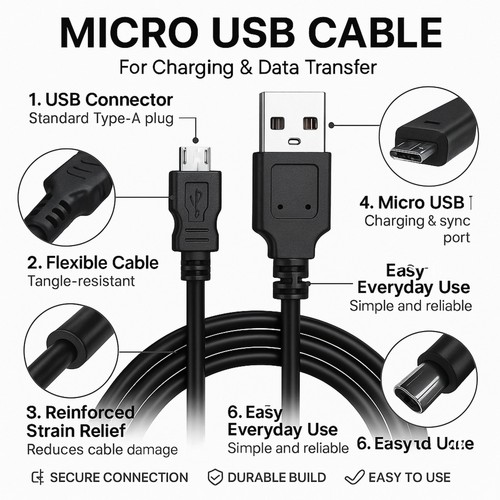Micro usb cord charger - charger, cable
