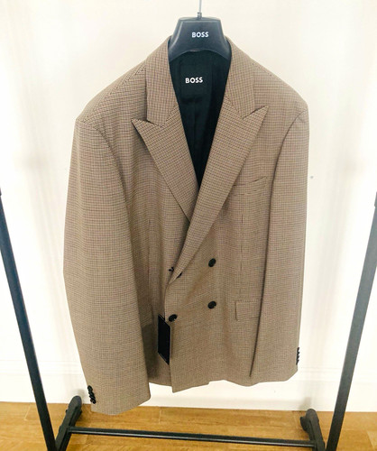 Boss slim fit beige check - boss,