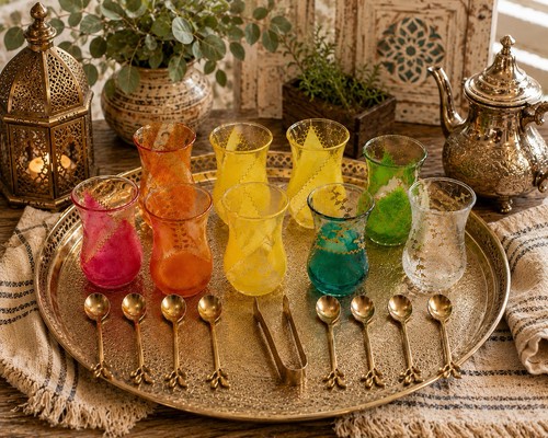 Moroccan style tea glass - moroccan,