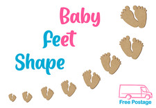 Baby Feet MDF Shapes Craft