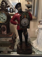 very rare early 1900s dutch pedlar clock converted to quartz battery movement