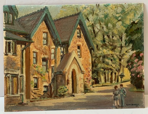 Vintage oil painting hillsbrow - vintage,