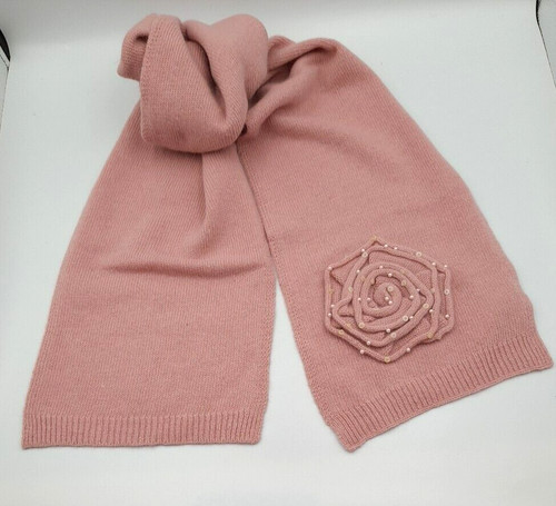Pink wool scarf - scarf, warm