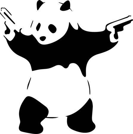 Banksy panda decal - banksy,