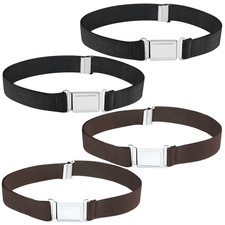 Buyless Fashion Kids Boys Toddler Adjustable Elastic Belt Magnetic Buckle 4 Pack