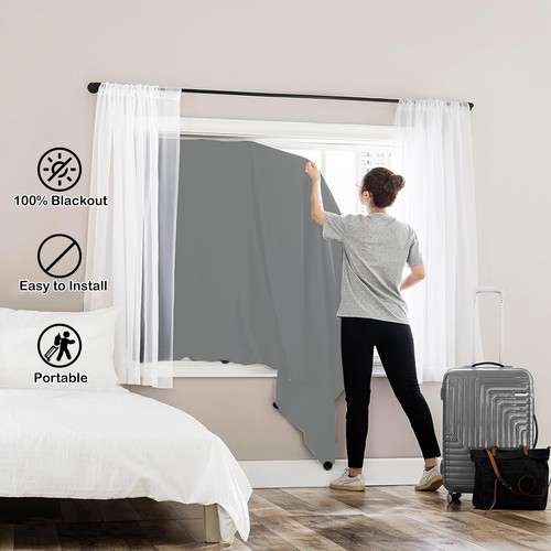 Portable blackout curtain - curtain, with
