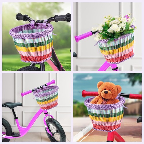 Wicker kids bike basket - wicker,