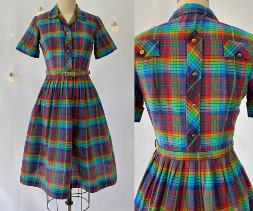Vintage 1960s dress 50s - dress,,