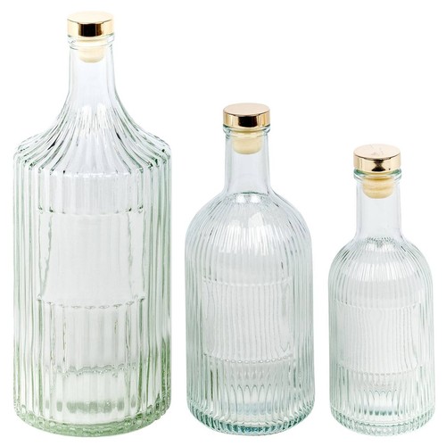 Ribbed glass water - glass,