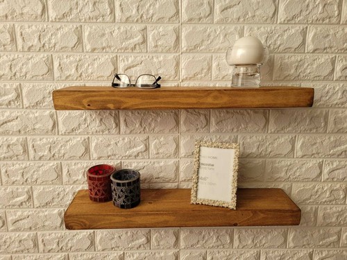 Solid wood floating shelf - solid,