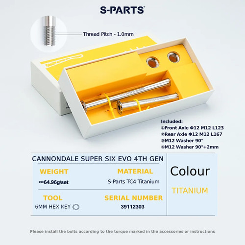 Parts titanium bolt thru - s-parts,