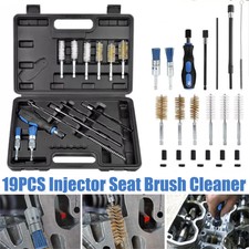 19PCS Diesel Injector Seat Cleaning Brush Tool Engine Injectors Cleaner Kit UK