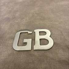 Chrome GB CLASSIC CAR CHROME Vintage Car BADGES Grille Boot Emblem Bolt On