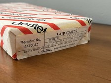 VTG Gestetner Printing NEW 3-Up Cards White 3.5”x5.5” - 501 Cards - 167 Strips