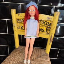 Rare Vintage Mitzi Doll Sindy's French Friend bright Red Hair original beret