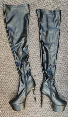 Black matt high - matt, pu,