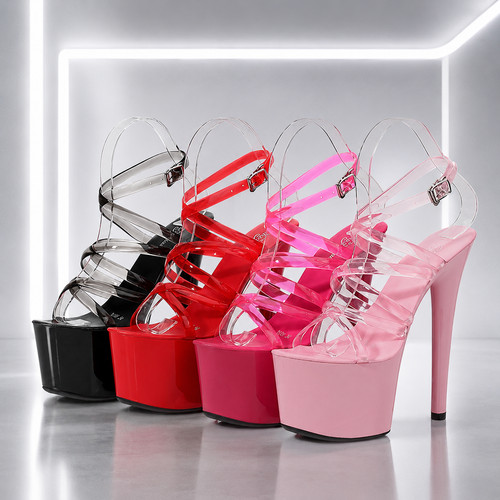 Women strappy platform heels - strappy,