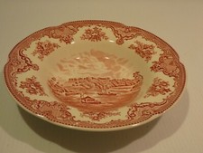 Johnson Brothers Old Britain Castles "Windsor in 1792" Soup Bowl, Red/White