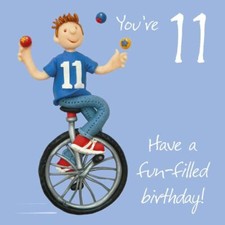 11th Male Birthday Card - Fun