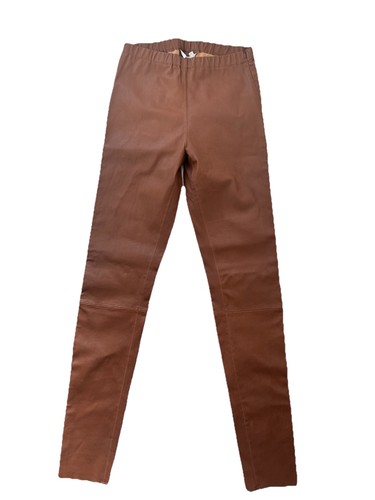 Real leather leggings tan - real,