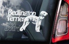 BEDLINGTON TERRIER Car Sticker, Dog Window Bumper Decal Sign Gift Pet - V01