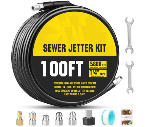 Kit sewer jetter 100ft - 100ft, 5800