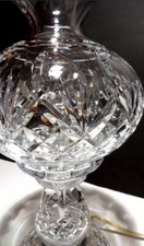 WATERFORD CRYSTAL FIONA TWO PIECE 12" ELECTRIC HURRICANE LAMP